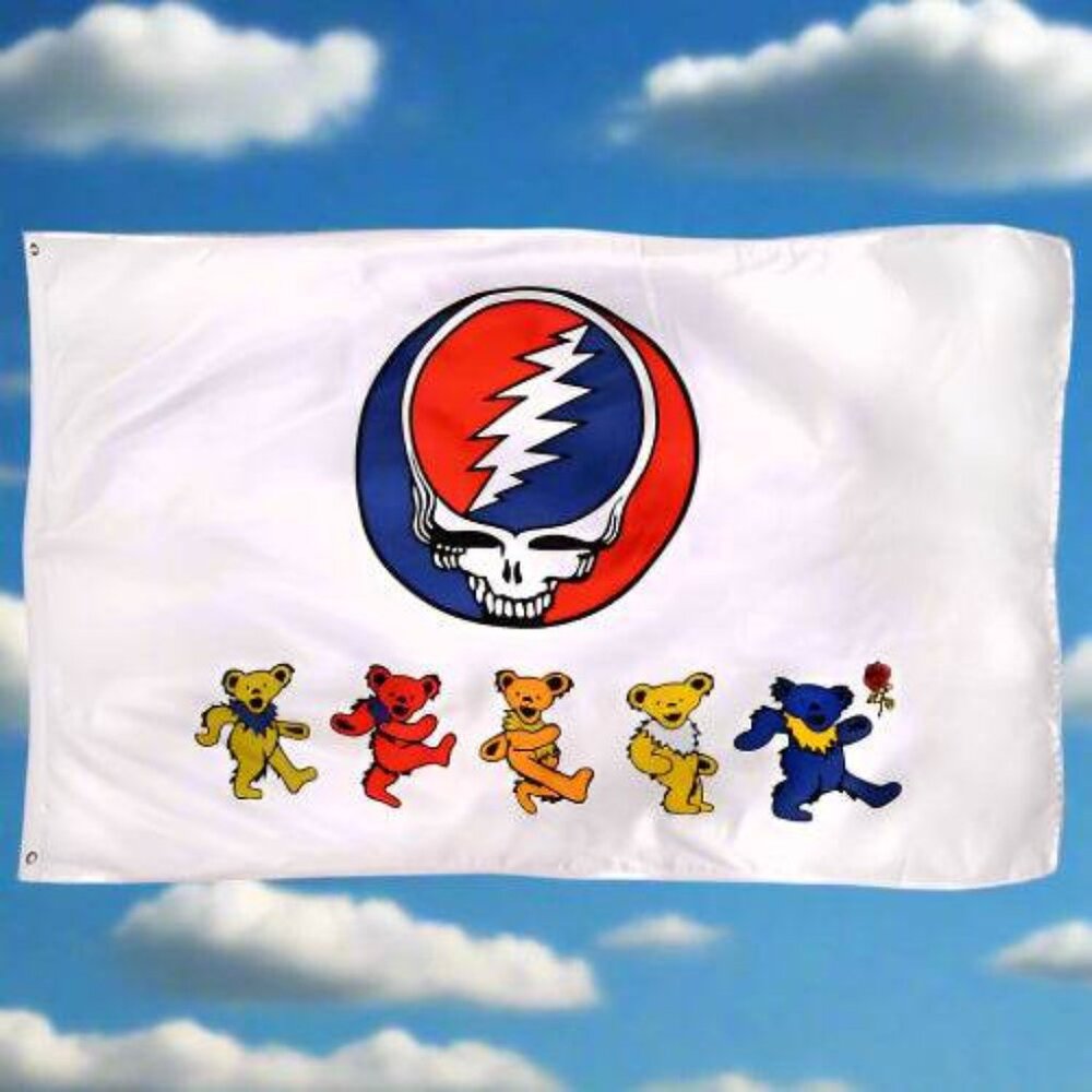 Grateful Dead - Dancing Bears Steal Your Face (SYF) Flag